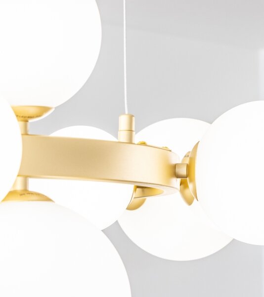 Brilagi - LED Пендел MILLA 15xG9/3W/230V златист/бял