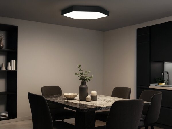 LED таванно осветително тяло LED/135W/230V 3000/4000/6500K Ø 80 cm, черно