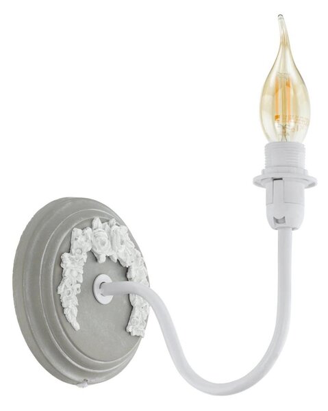 Eglo 33005 - Настенна лампа 1xE14/40W/230V бяла/сива