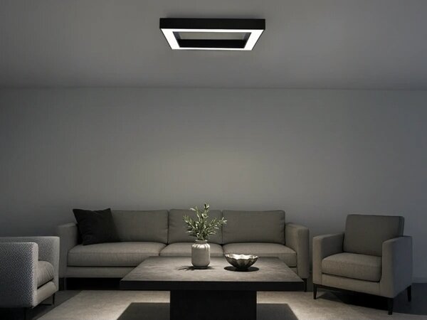 LED таванно осветително тяло LED/100W/230V 3000/4000/6500K 80x80 cm черно