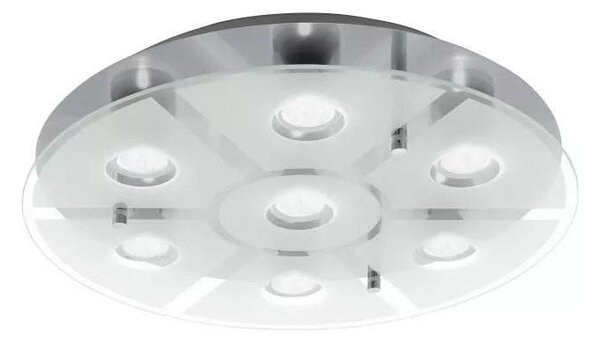 Eglo 75343 -LED димируемо таванно осветително тяло CABO-SD 7xGU10/5W/230V Ø46 см матов хром