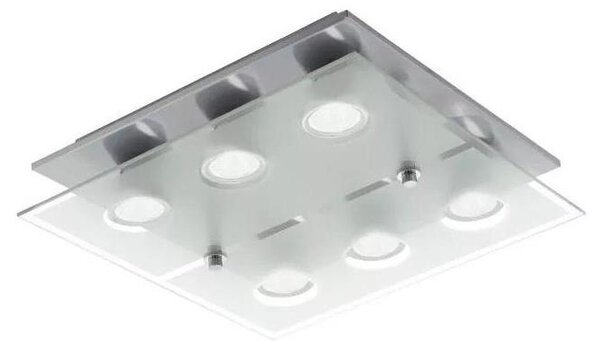 Eglo 75342 - LED таванно осветително тяло CABO-SD, с възможност за димиране, 6xGU10/5W/230V, 34x34 cm, матов хром