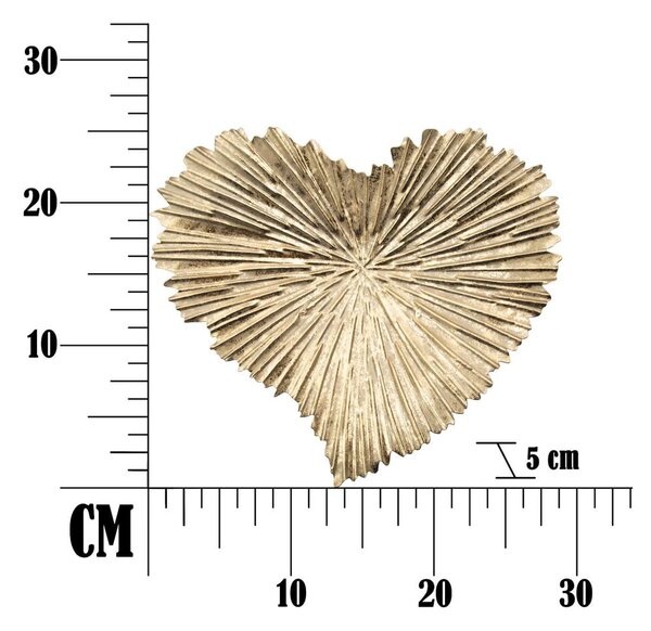 Метален декоративен поднос 29x25 cm Heart – Mauro Ferretti