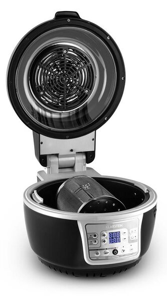 Klarstein VITAIR TURBO, 1400W, 10 L, фритюрник с горещ въздух, скара, печене, сиво-черно