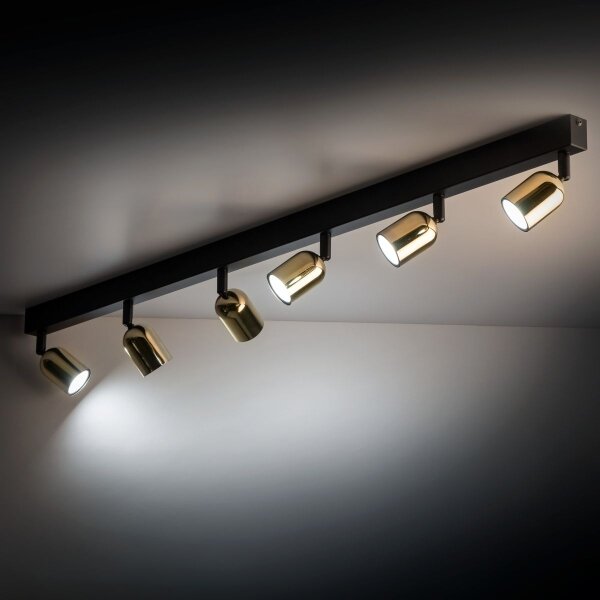 LED точково осветително тяло TOP 6xGU10/10W/230V черно/златно