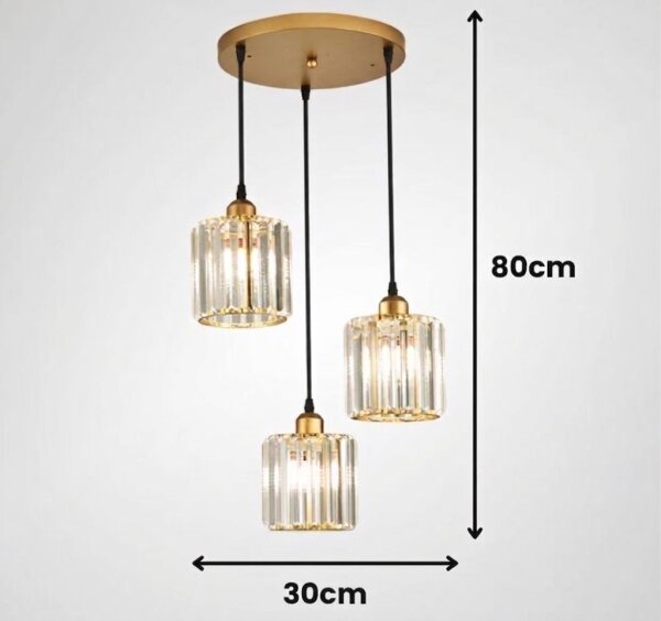 Полилей на кабел BELLA 3xE27/40W/230V златен
