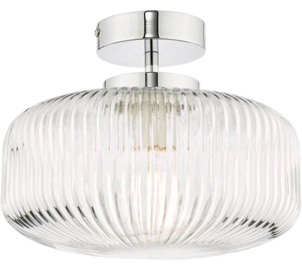 Där Lighting RIV5208 -Повърхностно монтиран плафон за баня RIVA 1xE27/60W/230V IP44 хром