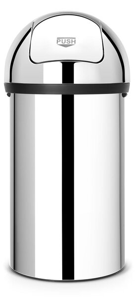 Стоманено кошче за боклук лъскаво сребро 60 l Push Bin – Brabantia