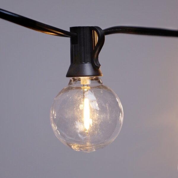 Brilagi - LED външна декоративна гирлянда GIRLANDA 10xE12 8m черна IP44 топла бяла светлина