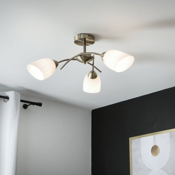 Полилей за повърхностен монтаж DONNA 3xE27/60W/230V патина