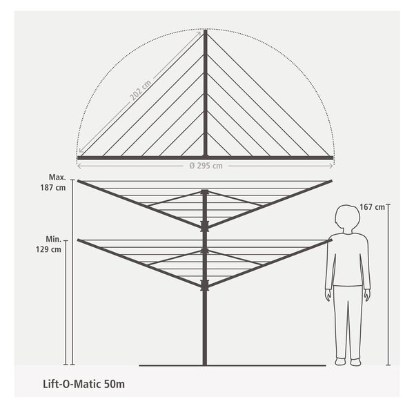 Градинска сушилня за дрехи Lift-O-Matic 50m – Brabantia