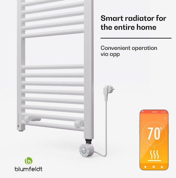 Blumfeldt Електрически радиатор Harrison Smart 50 x 100 cm 400 W App 3 нагревателя за кърпи