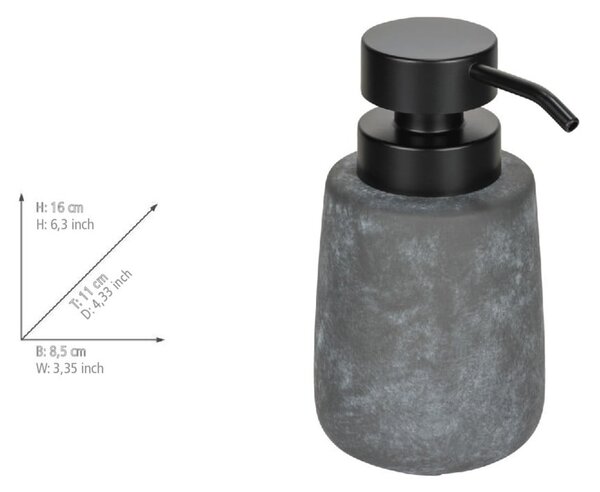Сив керамичен диспенсер за сапун 400 ml Sacile – Wenko