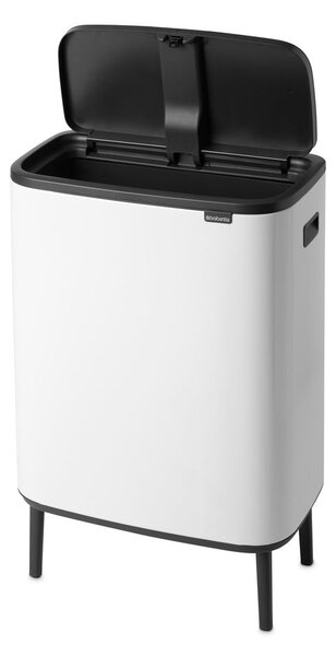 Бяло стоманено кошче за боклук, отваряне с докосване 60 l Bo Touch Bin Hi – Brabantia