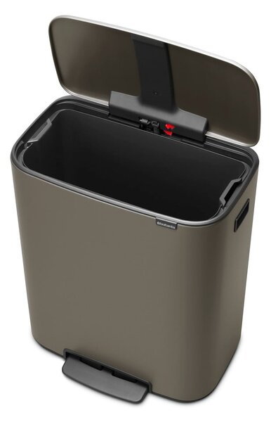 Сиво стоманено кошче за боклук с педал 60 l Bo – Brabantia