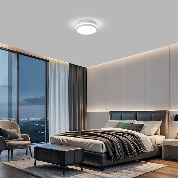 Brilagi - LED външно таванно осветително тяло BENE LED/18W/230V Ø 21,5 см бяло IP54
