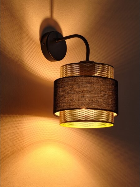 Osram - Настенна лампа DECOR HORNET 1xE27/10W/230V черна/златна