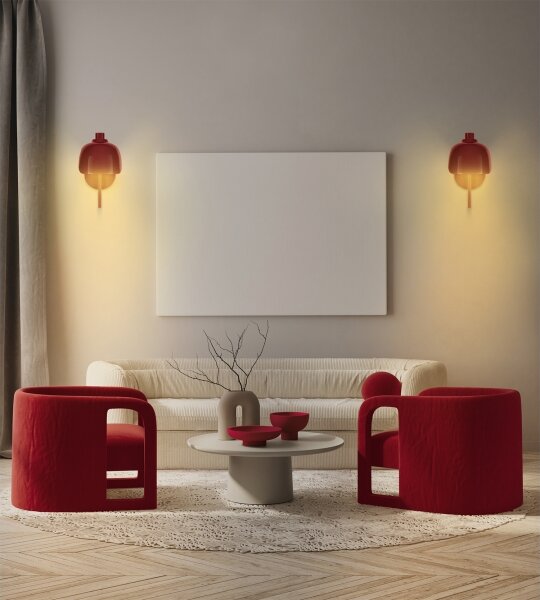 Osram - Настенна лампа DECOR COROLLE 1xG9/20W/230V червена