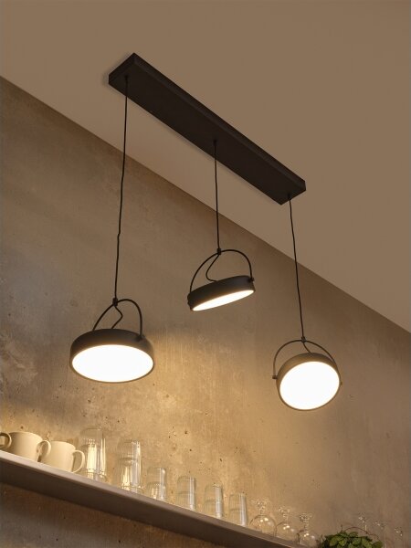 Osram - висяща LED лампа на кабел DECOR PUCK 3xLED/12W/230V CRI 90 черна