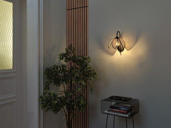 Osram - Стенна лампа DECOR RATTAN 1xE27/15W/230V бежова/черна