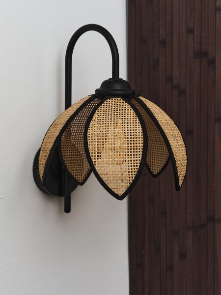 Osram - Стенна лампа DECOR RATTAN 1xE27/15W/230V бежова/черна