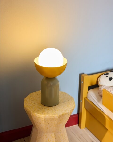 Osram - Настолна лампа DECOR BOWL 1xE14/25W/230V зелена/жълта