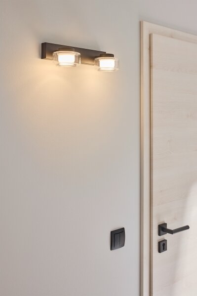 Osram - LED стенно осветително тяло за баня ORBIS FLAME 2xLED/5,5W/230V IP44 черно