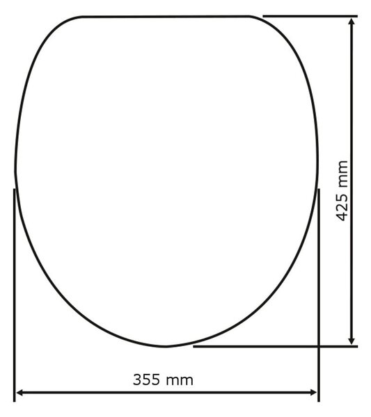 Тъмна тоалетна седалка с лесно затваряне Wenge, 43 x 37 cm - Wenko
