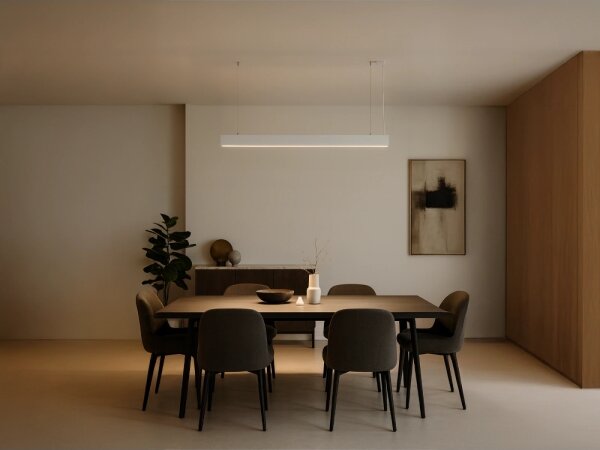 LED полилей на кабел LED/55W/230V 3000/4000/6500K 120 см бял