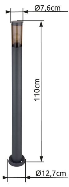 Globo 3159SA - Екстериорна лампа BOSTON 1xE27/23W/230V IP44