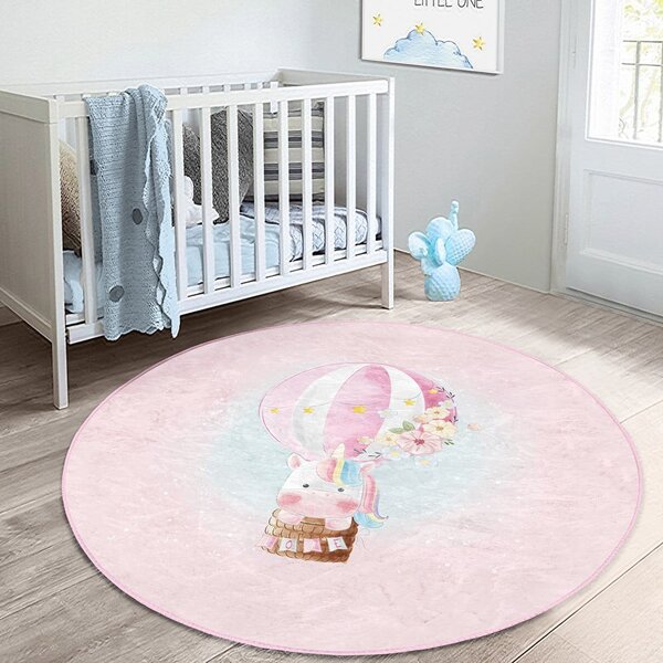 Розов детски килим ø 120 cm Comfort - Mila Home