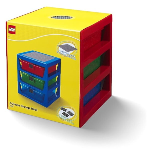 Червен органайзер с 3 чекмеджета Storage - LEGO®