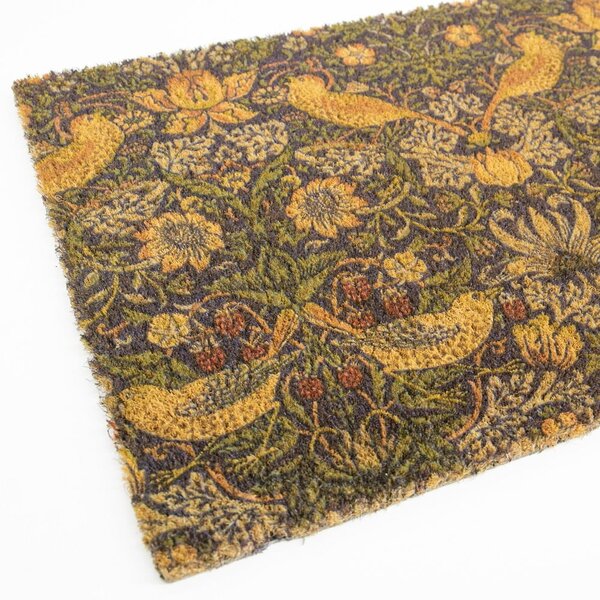 Изтривалка от кокосови влакна 40x60 cm William Morris Strawberry Thief – Artsy Doormats