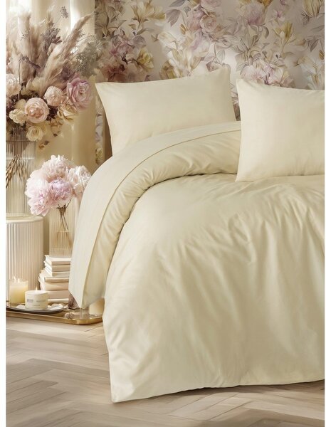 Бежово единично спално бельо 200x140 cm Elegant – Mijolnir