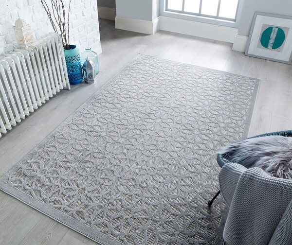 Сив външен килим 170x120 cm Argento - Flair Rugs