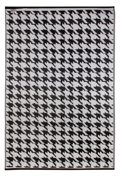 Черно-бял килим за открито Houndstooth, 120 x 180 cm - Green Decore