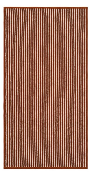 Памучна хавлиена кърпа в цвят кафяв коняк/кремава 70x140 cm Dixie – Jotex