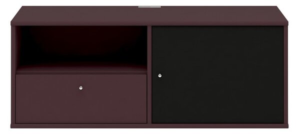 Виненочервен телевизионен скрин с чекмеджета Mistral 222 - Hammel Furniture