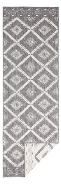 Сив и кремав килим на открито , 80 x 250 cm Malibu - NORTHRUGS