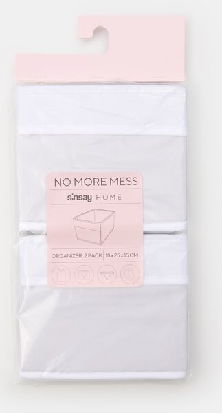 Sinsay - Сгъваеми органайзери за гардероб 2 pack - бял