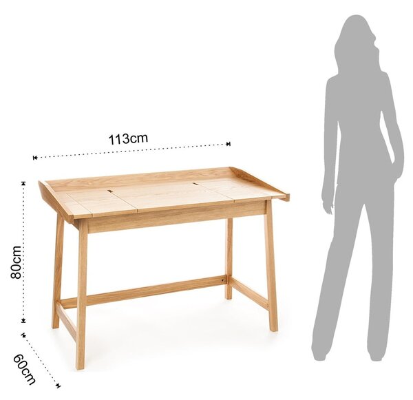 Работна маса от дъб 60x113 cm Henry - Tomasucci