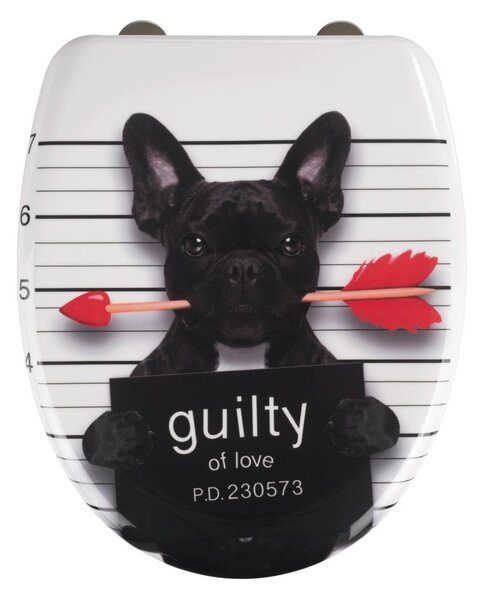 Тоалетна чиния с автоматично затваряне 37,5 x 41,5 см Guilty Dog – Wenko