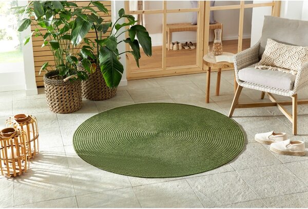 Зелен кръгъл килим за открито ø 150 cm - NORTHRUGS