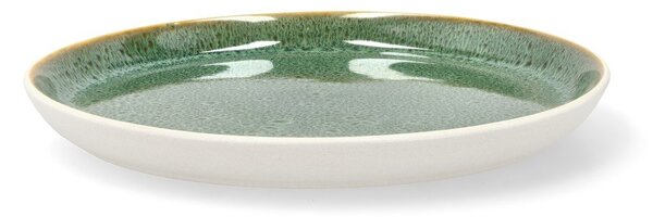 Бяла/зелена десертна глинена чиния ø 21 cm Gastro White/Green – Bitz
