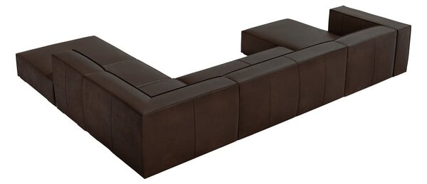 Ъглов диван от тъмнокафява кожа (десен ъгъл) Madame - Windsor & Co Sofas
