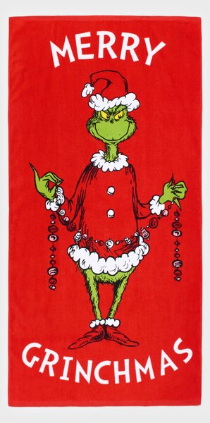 Sinsay - Памучна кърпа Grinch - червeн