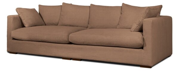 Светлокафяв велурен диван 266 cm Comfy - Scandic