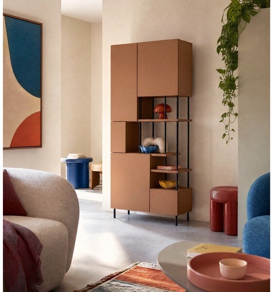 Библиотека в тухлен цвят 84x175 cm Perla – Marckeric