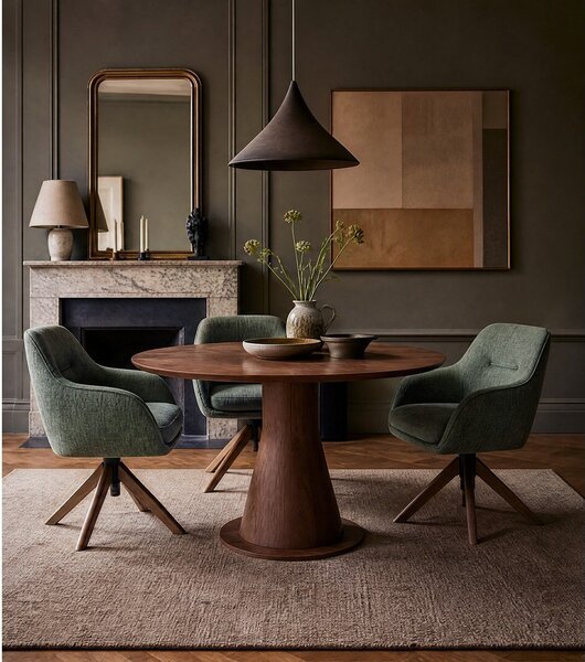 Зелени тапицирани трапезни столове в комплект 2 бр. Avola – Unique Furniture