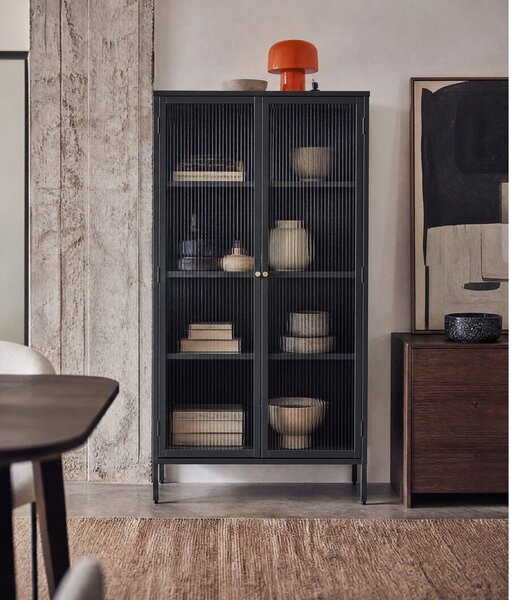 Тъмнозелен метален шкаф 90x190 cm Bronco - Unique Furniture